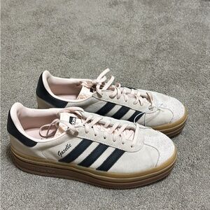 Adidas Gazelle Sneakers in Cream and Black